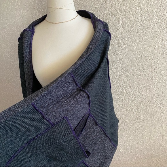 Up-cycled Sweater  Patchwork Wrap /Shawl - Picture 7 of 14
